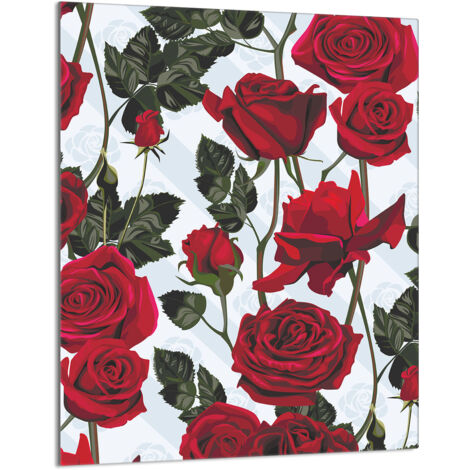 TAGLIERE IN VETRO 40x52 Rose
