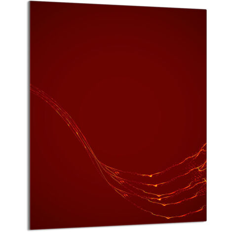TAGLIERE IN VETRO 40x52 Rosso