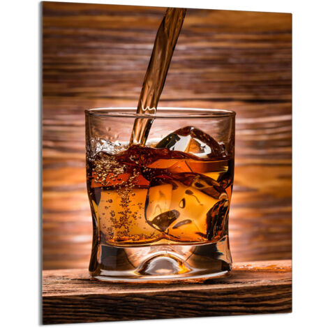 TAGLIERE IN VETRO 40x52 Whiskey