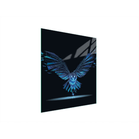 TAGLIERE IN VETRO 45x52 BIRD