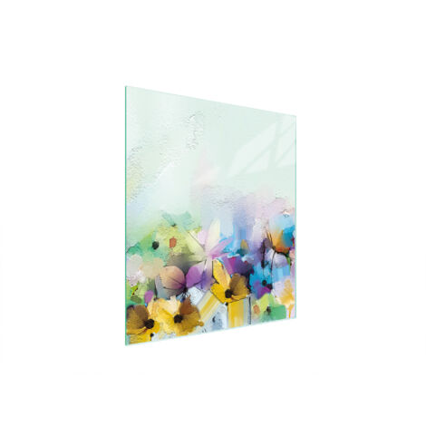 TAGLIERE IN VETRO 45x52 FIORI