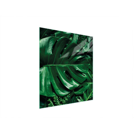 TAGLIERE IN VETRO 45x52 MONSTERA