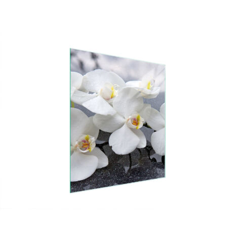 TAGLIERE IN VETRO 45x52 ORCHIDEA