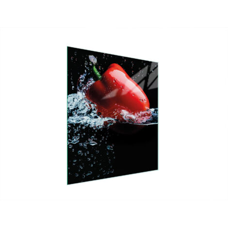 TAGLIERE IN VETRO 45x52 PEPPER