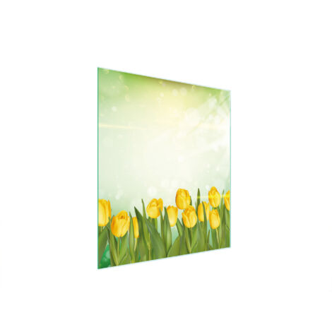 TAGLIERE IN VETRO 45x52 TULIPANI