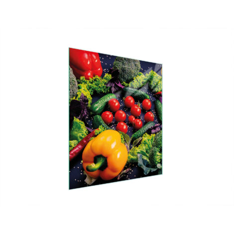 TAGLIERE IN VETRO 45x52 VERDURE