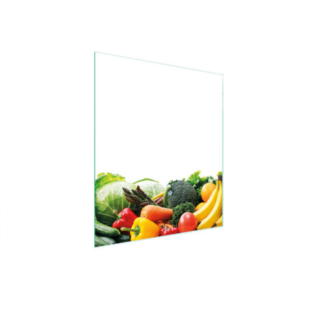 TAGLIERE IN VETRO 45x52 VERDURE