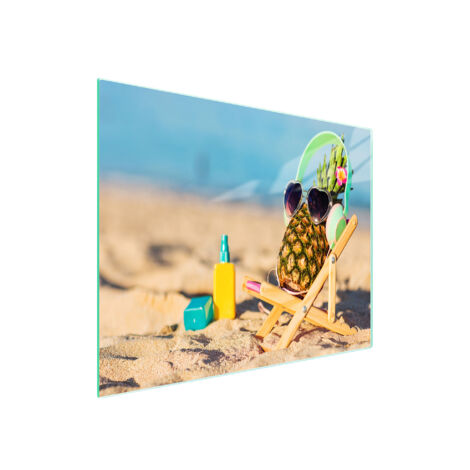 TAGLIERE IN VETRO 52x30 ANANAS