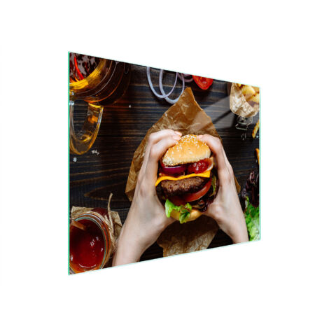 TAGLIERE IN VETRO 52x30 HAMBURGER