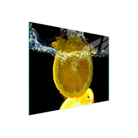 TAGLIERE IN VETRO 52x30 LIMONE
