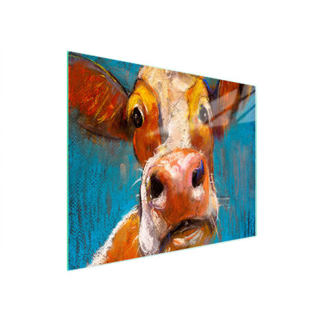 TAGLIERE IN VETRO 52x30 MUCCA