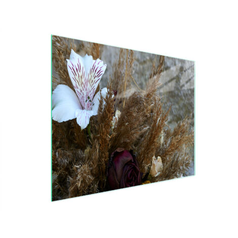 TAGLIERE IN VETRO 52x30 ORCHIDEA