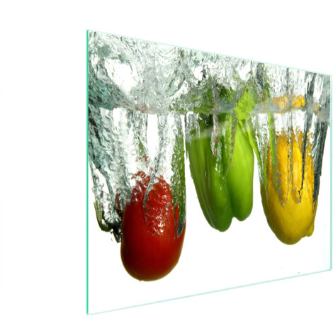 TAGLIERE IN VETRO 52x30 PEPPER