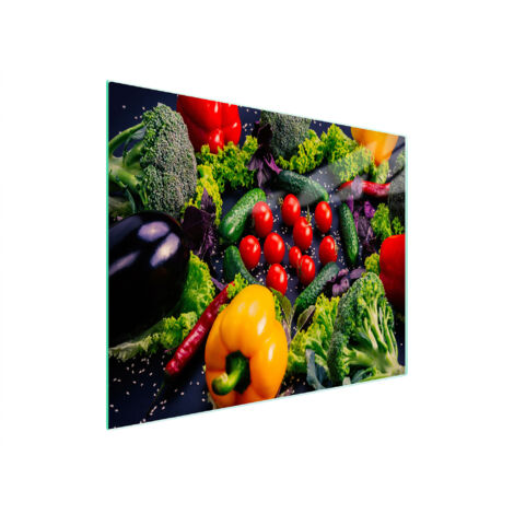 TAGLIERE IN VETRO 52x30 VERDURE