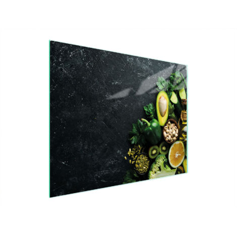TAGLIERE IN VETRO 52x40 AVOCADO