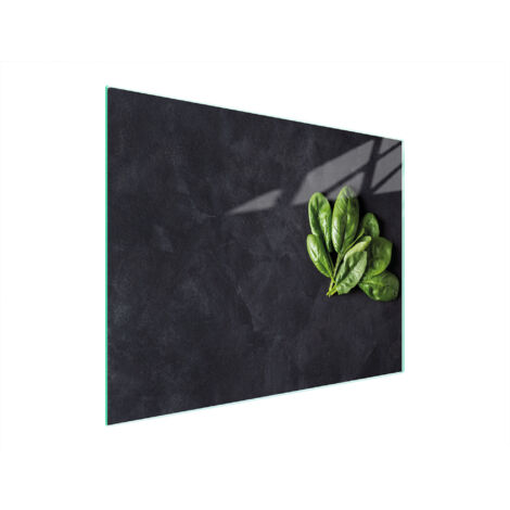 TAGLIERE IN VETRO 52x40 BASILICO