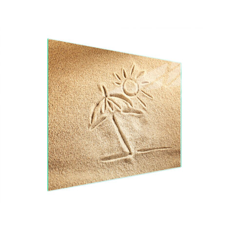 TAGLIERE IN VETRO 52x40 BEACH