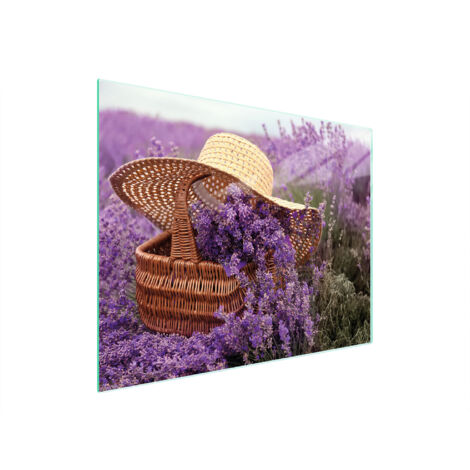 TAGLIERE IN VETRO 52x40 LAVANDA