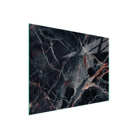 TAGLIERE IN VETRO 52x40 MARMO