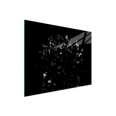 TAGLIERE IN VETRO 52x40 NERO