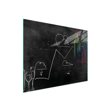 TAGLIERE IN VETRO 52x40 NERO