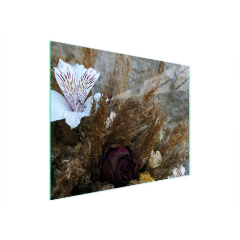 TAGLIERE IN VETRO 52x40 ORCHIDEA
