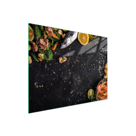 TAGLIERE IN VETRO 52x40 PESCE