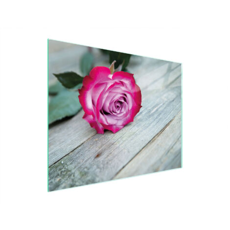TAGLIERE IN VETRO 52x40 ROSA