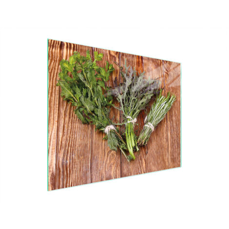 TAGLIERE IN VETRO 52x40 ROSMARINO