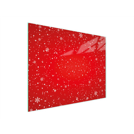 TAGLIERE IN VETRO 52x40 ROSSO
