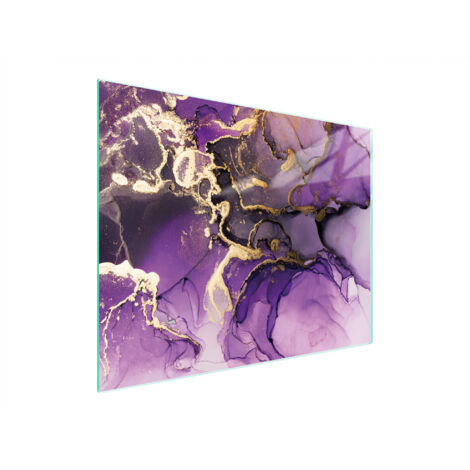 TAGLIERE IN VETRO 52x40 VIOLA