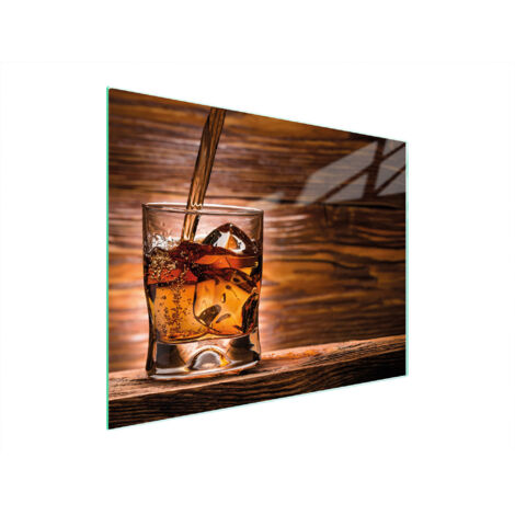 TAGLIERE IN VETRO 52x40 WHISKY