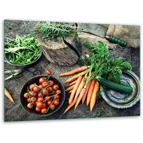 Tagliere in vetro stand 40x30 verdure