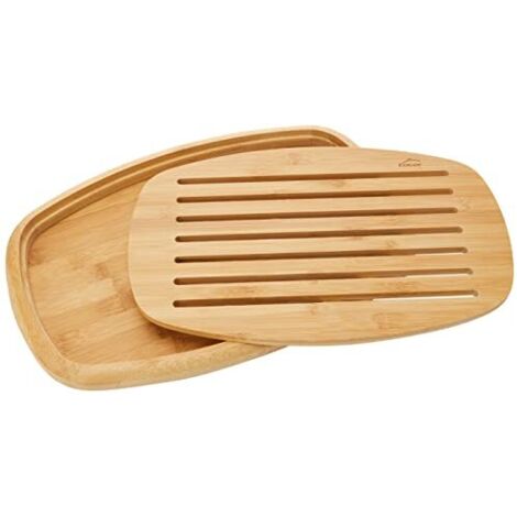 Tagliere Lacor bambù 40x27x3 cm raccogli briciole