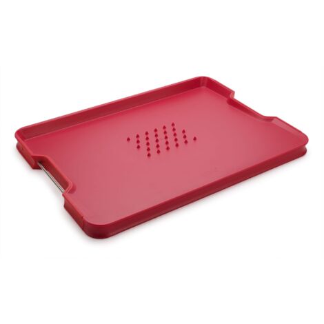 Tagliere multifunzionale Cut&ampCarve™ Plus, rosso, per tagliare, sminuzzare e servire gli alimenti, antiscivolo, resistente, lavabile in lavastoviglie, design compatto e funzionale