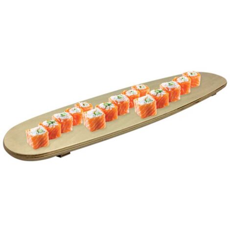 Tagliere Ovale 52x14cm in Legno Multistrato Con Piedini Sushi Salumi Formaggi
