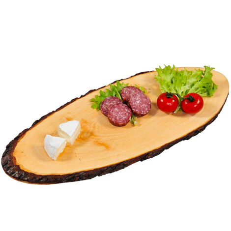 Tagliere Ovale In Legno Corteccia 60 cm Salumi Formaggi Affettati Antipasti