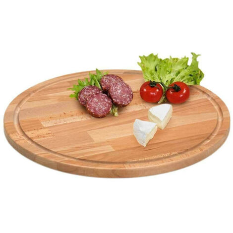 Tagliere Rotondo Piatto Vassoio In Legno Di Faggio Diametro 30cm Salumi Formaggi
