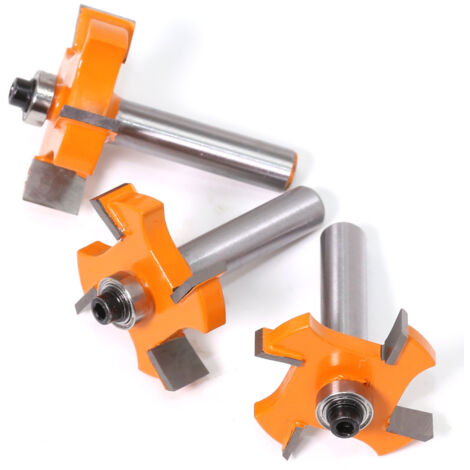 Taglierina per linguette e scanalature - 4 lame sferiche con gambo da 8 mm a T - Taglierina a forma di legno, utensili per la lavorazione del legno per porte, tavoli, scaffali, pareti e altro