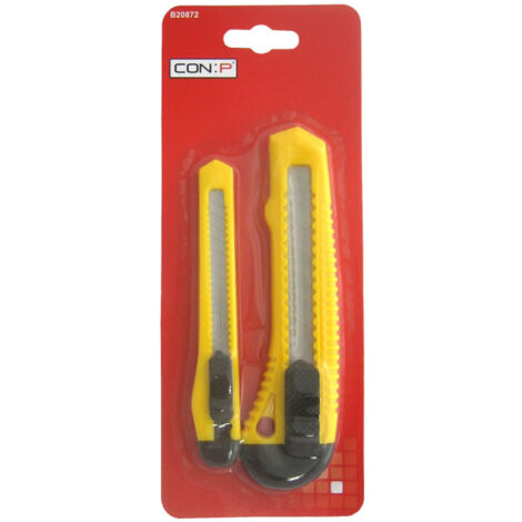 Taglierino Cutter 9-18 mm 2 pz Lama Stretta e Larga Masidef