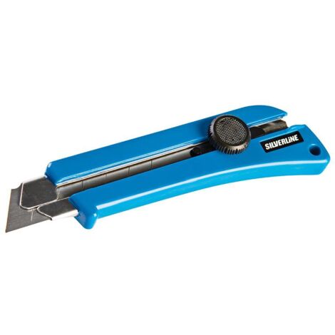 Taglierino Silverline con lama retraibile 25 mm corpo in gomma lama 7 sezioni