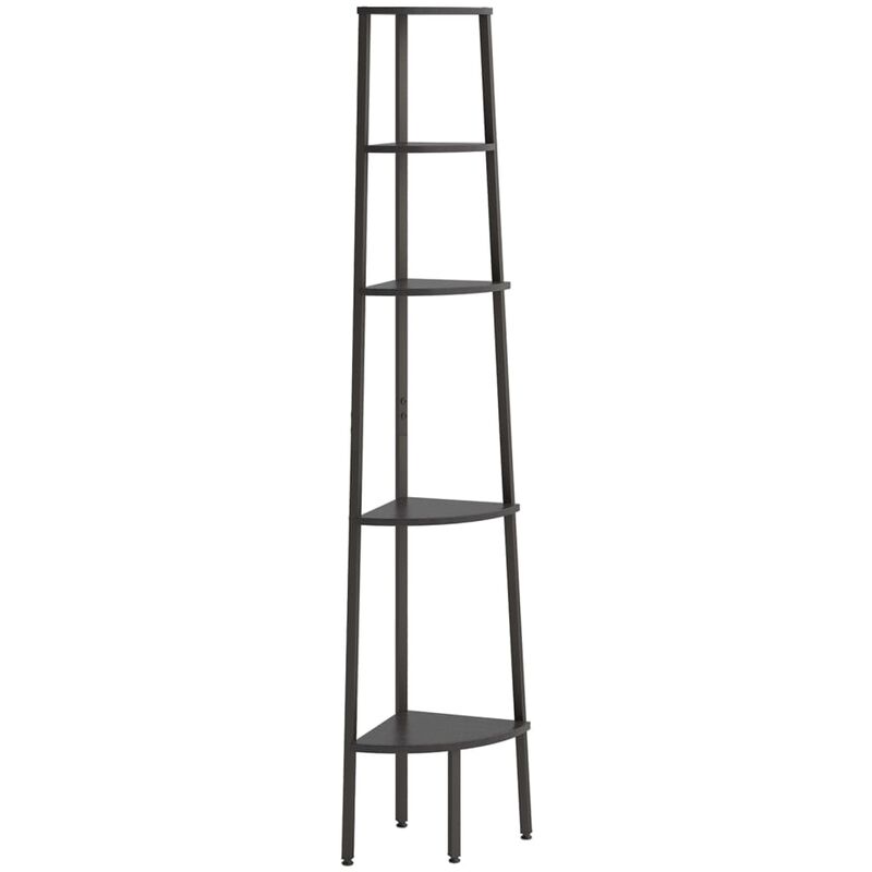 Nova - tagère d'angle à 5 niveaux 45x31x180 cm conception élégante diverses couleurs couleur : Noir Nova - tagère d'angle à 5 niveaux 45x31x180 cm conception élégante diverses couleurs couleur : Noir