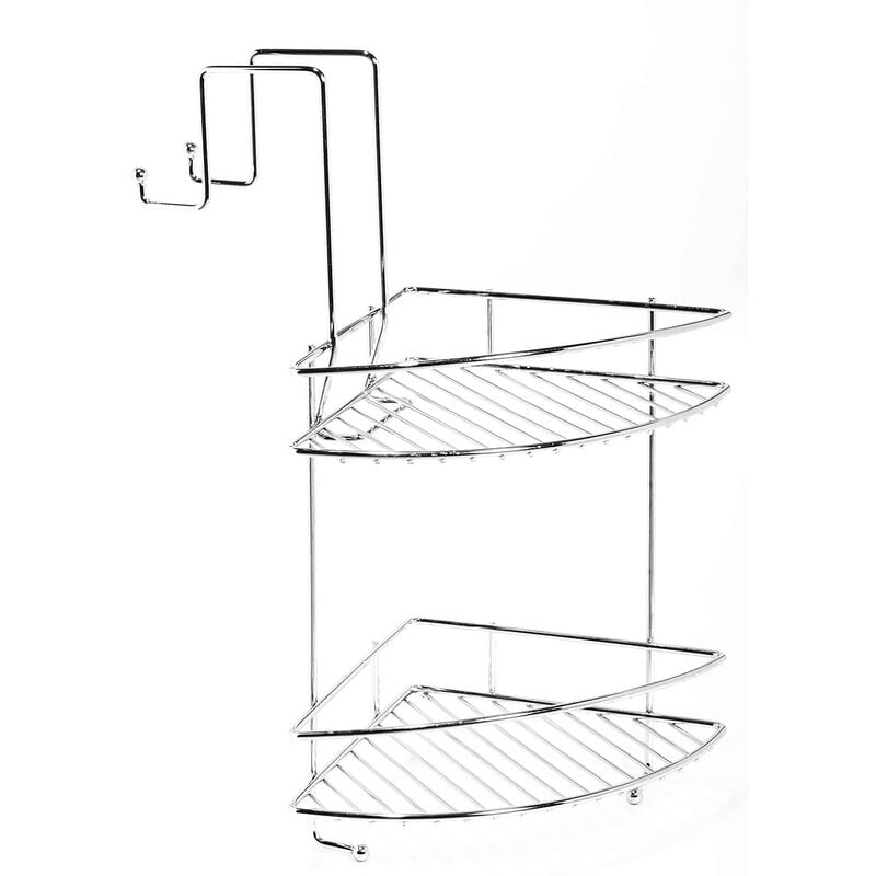 Étagère angulaire de douche 2 niveaux spider à suspendre chrome en acier chromé mod. New chrome