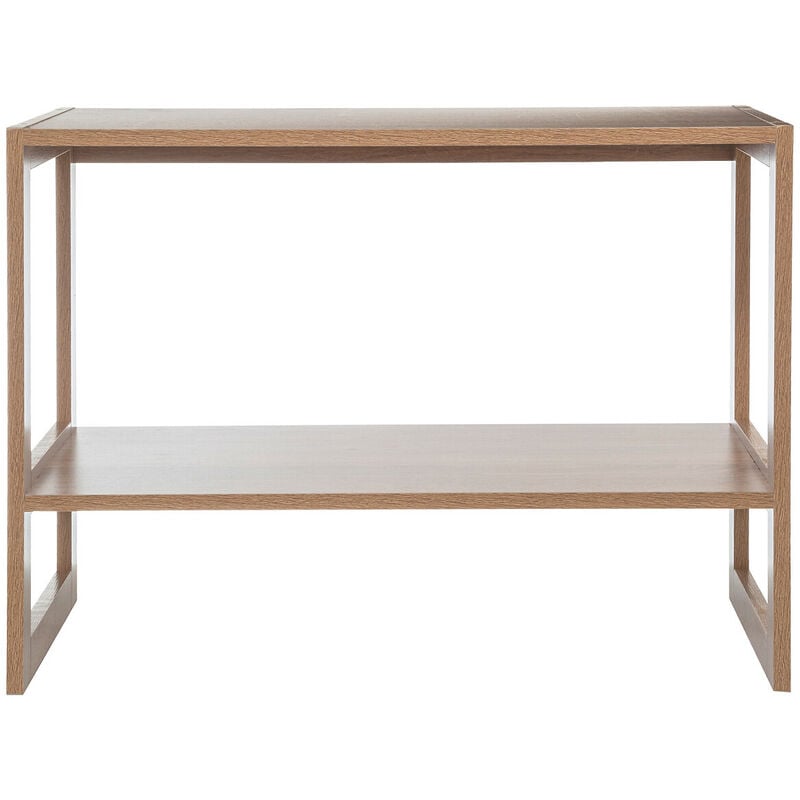 Étagère avec 2 niveaux en bois coloris naturel - Longueur 69 x Profondeur 33 x Hauteur 51 cm