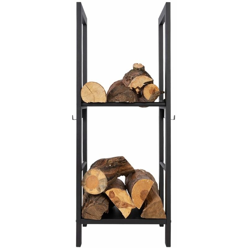 Tagère à bois pour cheminée Korfu Porte bûches Pour l'intérieur et l'extérieur 40 x 30 x 100 cm