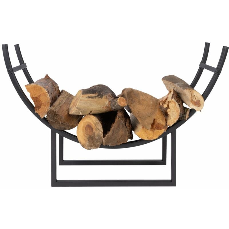 Tagère à bois pour cheminée Santorini Porte bûches Pour l'intérieur et l'extérieur 55 x 92 x 21 cm
