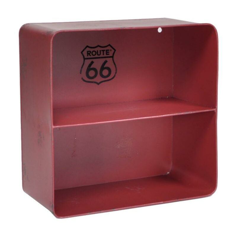 Webmarketpoint - tagère Bristol en métal rouge 2 niveaux carré cm29,5x15h30