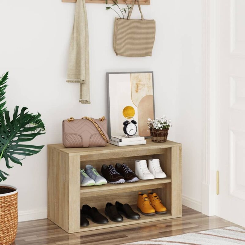 Vidaxl - tagère à chaussures Chêne sonoma 75x35x45 cm Bois d'ingénierie