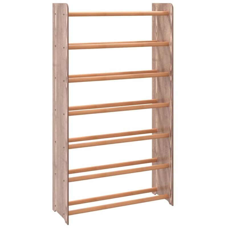 Vidaxl - tagère à chaussures Marron 65x24x117 cm Bois d'ingénierie
