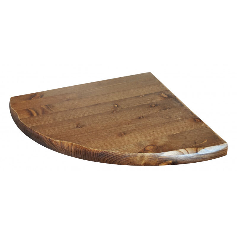 Étagère murale, étagère en bois, étagère d'angle, étagère murale, noyer, 35 x 35 x 2,4 cm - Saturno